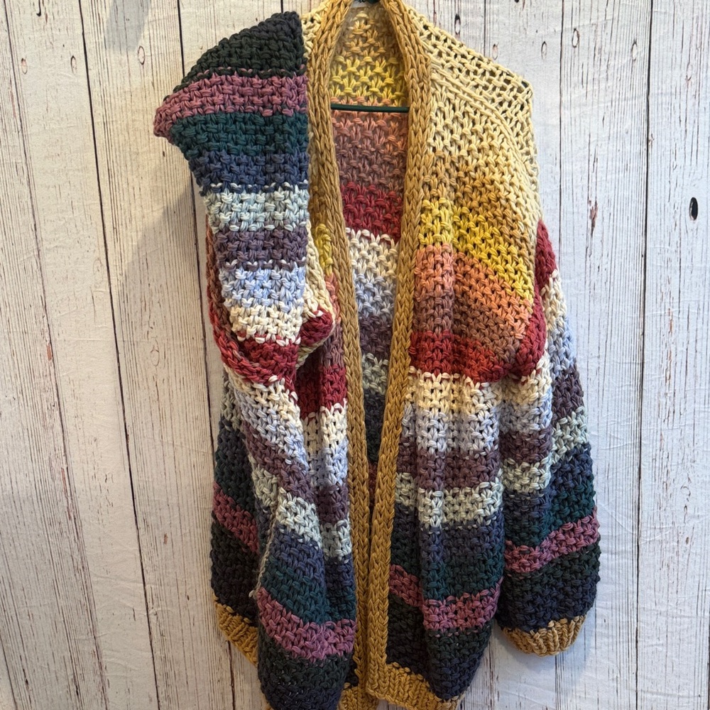 Listicle Colorful Knit Cardigan